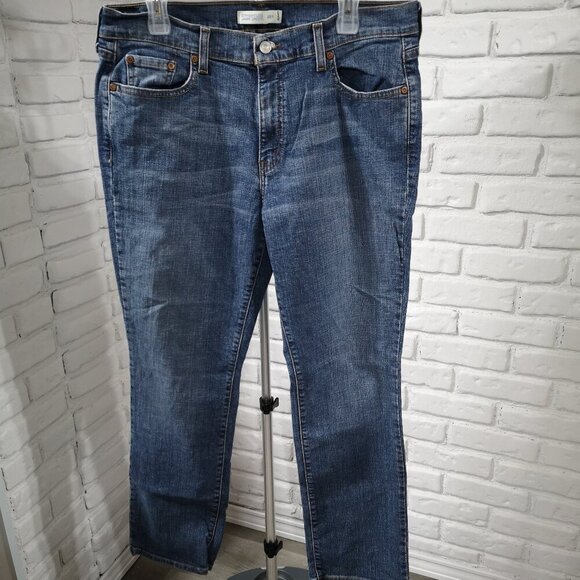 Levi's 505 Straight Leg Ladies Size 14M Medium Wash Blue Jeans - Picture 2 of 15